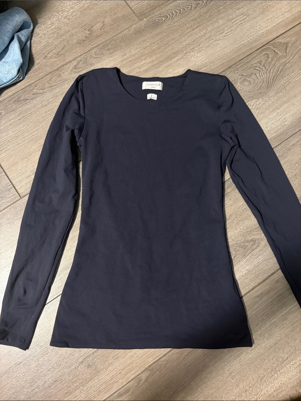 Aritzia Contour Long Sleeve Top - Navy Blue